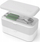 Set takëmesh udhëtimi Monbento Slim Box, 3 pjesë, çelik inox, i zi