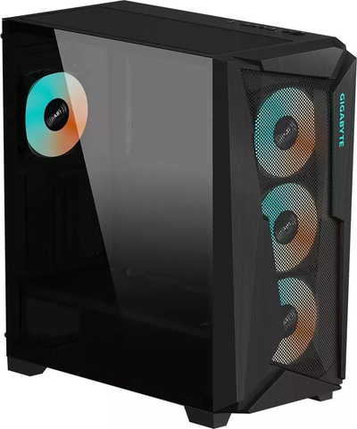 Kasë Gigabyte C301 Glass, e zezë, Midi Tower