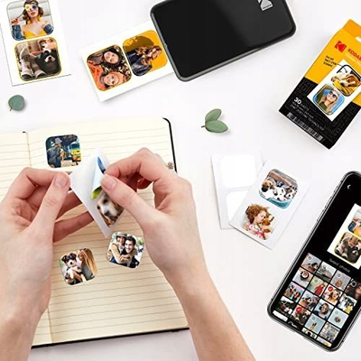 Letër fotografike Kodak Premium Zink 2x3", 30 fletë, ngjitëse, e bardhë