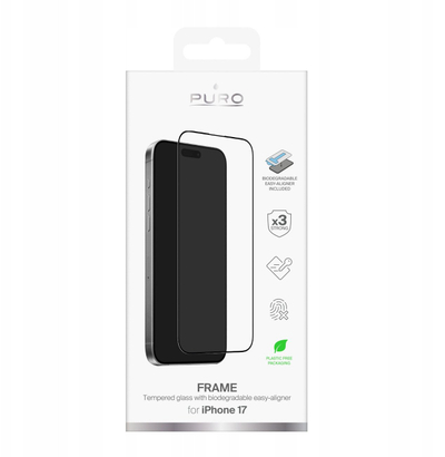 Qelq mbrojtës Puro Display Glass për iPhone 17 Pro, 1 copë, transparent