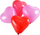 Декоративни балони Arpex Hearts, форма срце, шарени
