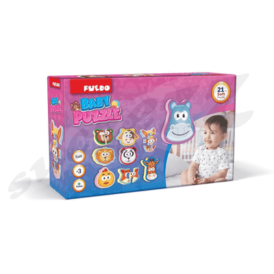 Puzzle për foshnje Puedo Baby Puzzle, set 9 puzzle, 21 pjesë, shumëngjyrëshe