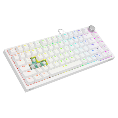 Гејминг тастатура Savio ASTRAL WHITE JADE, USB, RGB, бела