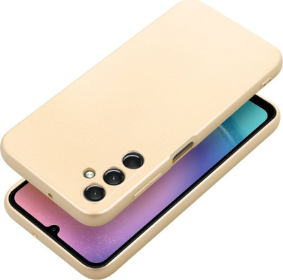 Klloçkë Metallic Case për Samsung Galaxy A25 5G, TPU, efekt metalik, e artë
