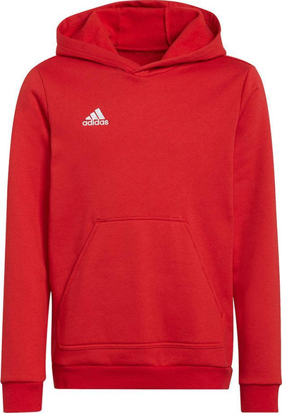Bluzë me kapuç Adidas Entrada 22 Hoody Jr H57566, për kalamaj, pambuk poliester, e zezë