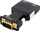 Adapter konvertues Gonga HD38, VGA në HDMI, audio 3.5mm, i zi
