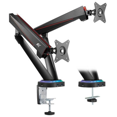 Mbajtëse për dy monitorë NanoRS RS887, 17-32\", 16 kg, ngjyrë e zezë