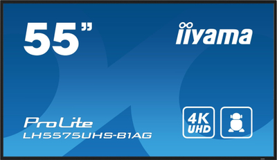 Monitor profesional iiyama ProLite LH5575UHS-B1AG, 54.6", 4K UHD, Android