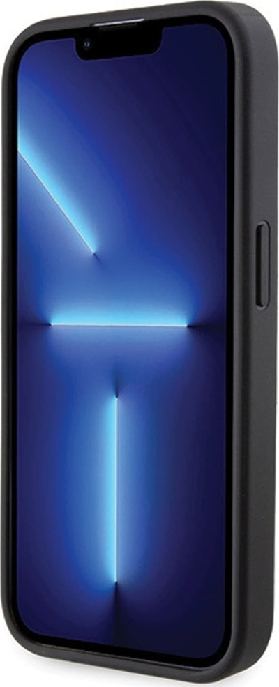 Futrollë BMW M Collection PU Grip Stand për iPhone 15 Pro Max, mbajtëse stand, e zezë