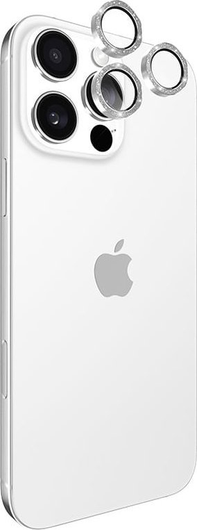 Mbrojtës kamere Case-Mate Aluminum Ring, për iPhone 16 Pro 16 Pro Max, xham i temperu, ngjyrë argjendi