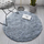 Tapet Strado Round Shaggy, 150x150 cm, gri e çelët