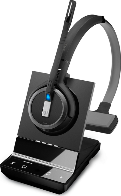 Kufje zyre EPOS IMPACT SDW 5033 Mono, DECT, me bazë karikimi, të zeza