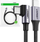 Kabëll USB C Ugreen 90°, 3A, 3m, i zi
