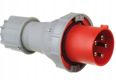 Prizë industriale PCE 045-6, 125A, 5 pinë, IP67, gri e kuqe