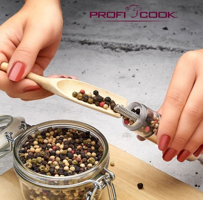 Set mulli kripëje dhe piperi ProfiCook PC-PSM 1160, me dorë, inox, argjendtë