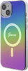 Обвивка за телефон Guess IML Iridescent MagSafe, за iPhone 15 Plus, проѕирна со бои
