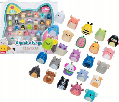 Set lodrash Squish-a-longs 25 Pack Series 1, 25 Mini-Squish 1", me aksesorë, shumëngjyrëshe