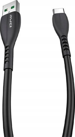 Kabllo karikimi Awei CL-115T USB në USB-C, 1m, 2.4A, e zezë