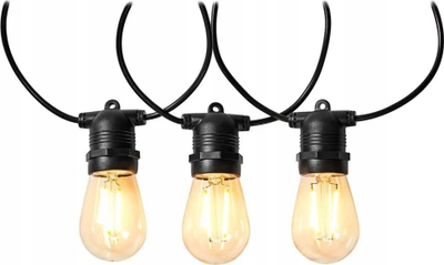 Drita kopshti inteligjente Nedis WIFILP01F10, Wi-Fi, LED filament, e zezë