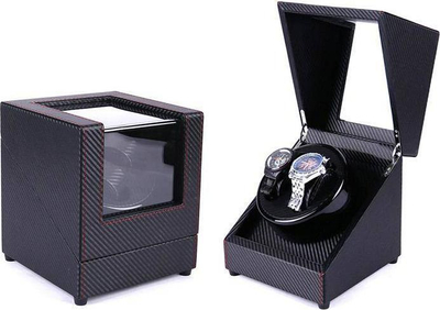Kuti që rrotullo orët, me 2 vende, lëkurë eco, e zezë