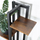 Stendë për lule Vilde Plant Stand, 5 kate, 116.5 cm, metal i zi me dru të errët