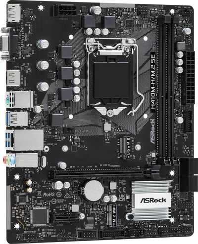 Pllakë amë ASRock H410M H M.2 SE, Intel H410, mATX, e zezë