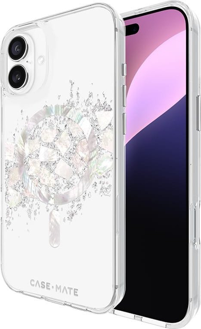 Mbështjellës telefoni Case-Mate Touch of Pearl MagSafe, për iPhone 16 Plus, i tejdukshëm, me shkëlqim