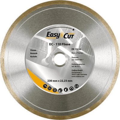 Disk prerës diamanti Cedima EC-110, 125mm, 1.5mm, ngjyrë argjendt