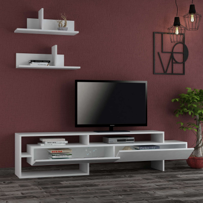 Komodë për TV Decortie Gara 180 cm, e bardhë
