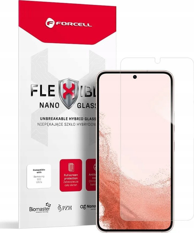 Заштитно стакло Forcell Flexible Nano Glass, за Samsung Galaxy S22, проѕирно