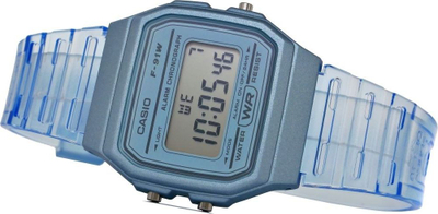 Orë dore Casio F-91WS-2EF, digjitale, rezistente ndaj ujit, blu