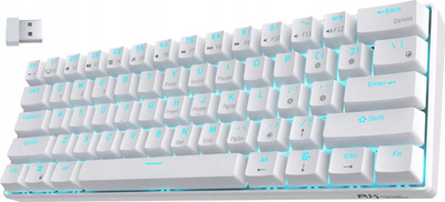 Tastierë mekanike RK Royal Kludge RK61, 61 taste, tri-mode wireless, RGB, e zezë