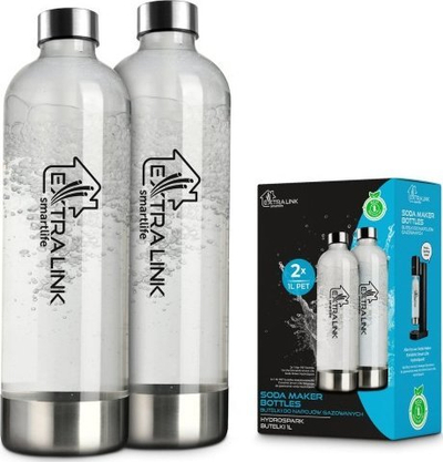 Set shishe Extralink Smart Life Hydrospark SJ-191-Bot, 280ml, aksesor për karbonator, transparente