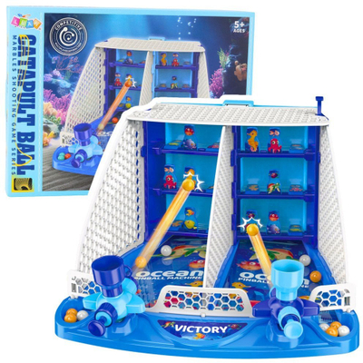 Lojë tavoline LEANToys Dexterity Game Target Shooting Pinball Ocean Fish, për kalamaj, shumëngjyrëshe