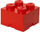 Kuti ruajtëse LEGO 4 Brick Storage Box, 25x25x18 cm, e kuqe