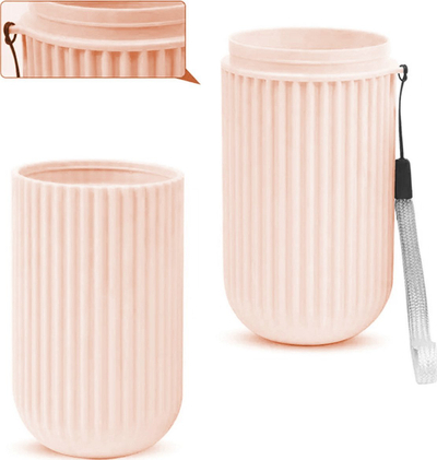 Kuti udhëtimi për furçë dhëmbësh AG870B, plastikë PP, me rrip, rozë