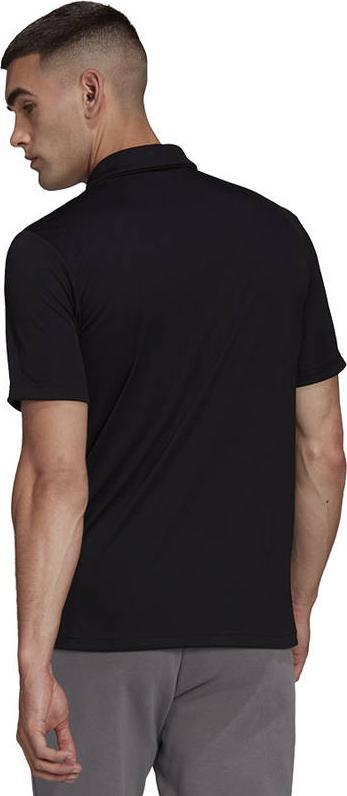 Bluzë polo Adidas Entrada 22 M HB5328, poliester i riciklum, Aeroready, e zezë