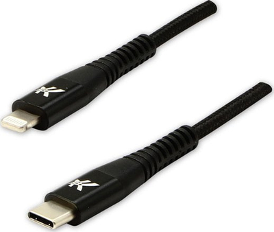 Kabllo USB Logo USB C në Lightning, 2 m, i zi