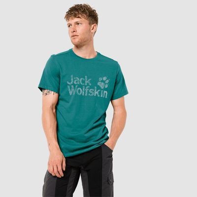 Bluzë për meshkuj Jack Wolfskin Brand Logo T M, madhësia XL, e gjelbër