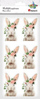 Stikera letre Hasta Rabbit, me lepurush, 6 copë, shumëngjyrëshe