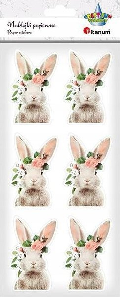 Stikera letre Hasta Rabbit, me lepurush, 6 copë, shumëngjyrëshe