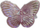 Dekor flutura vetëngjitëse Titanum, 80x62mm, set me 2 copë, rozë transparente
