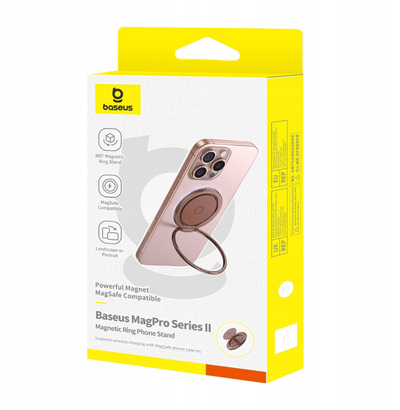 Mbajtëse magnetike Baseus Finger Ring Buckle, MagSafe, me rrotullim 360°, për iPhone