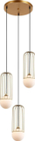 Llampë varëse Italux MDM-3938/3 GD, 3xG9 25W, stil modern, ari me të bardhë