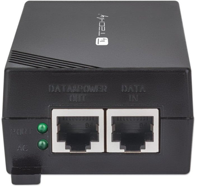 Injektor rrjeti PoE+ Gigabit High Performance, 30W, 100m, ngjyrë e zezë
