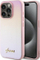 Kuti telefoni Guess Saffiano Iridescent Script për iPhone 14 Pro Max, TPU PC, rozë