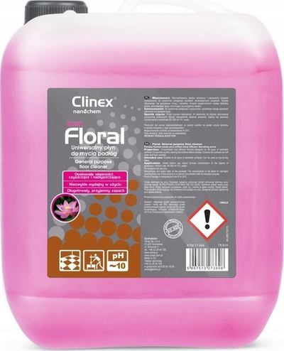 Средство за чистење под Clinex Floral Blush, концентриран течен раствор, 10L