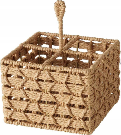Shportë rregulluese Boltze Home Chariso, 17x17x21cm, letër e thurur, ngjyrë natyrale