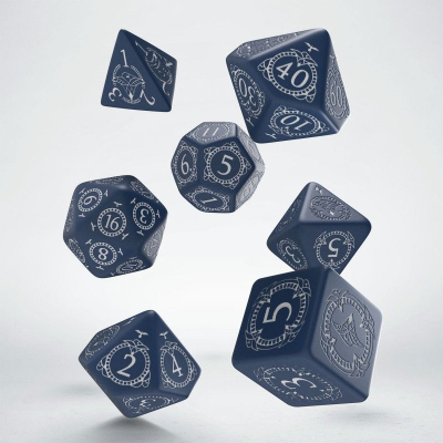 Сет коцки Q-Workshop Pathfinder Hell's Rebels, сини, бели