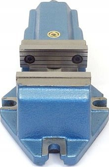 Ngërshare portative rrotulluese Bison Type 1256, hapje 63 mm, metal, blu